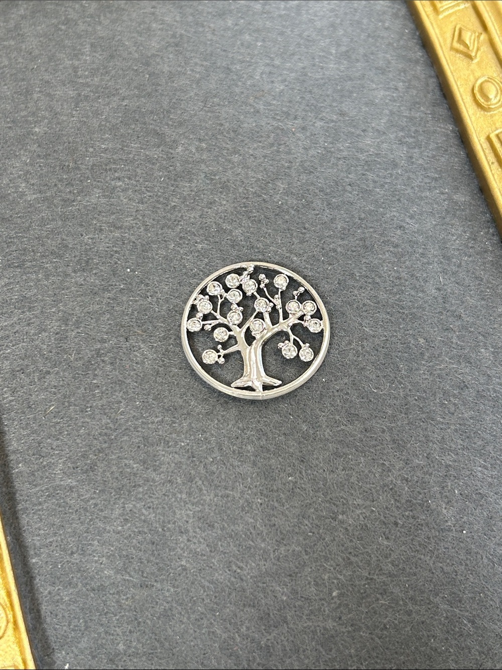 Origami Owl Crystal Adorned Silver Tree of Life Charm - Picture 2 of 3